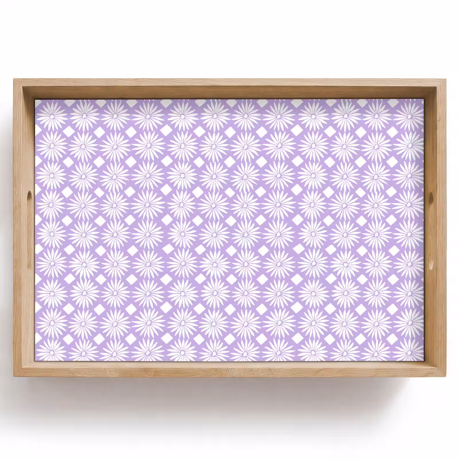 Dienblad - Lila - Botanisch - Bloemen - Margrieten - Patroon — 1