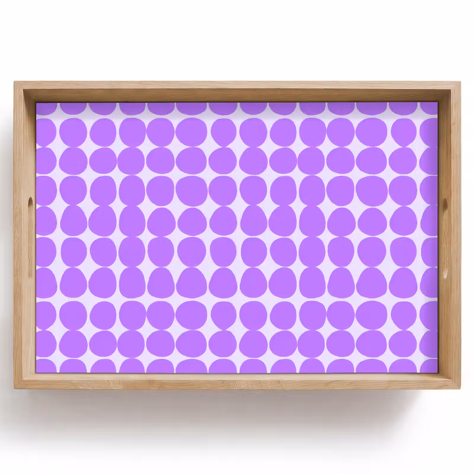 Dienblad - Paars - Geometrisch - Stippen - Polka Dot - Patroon — 1