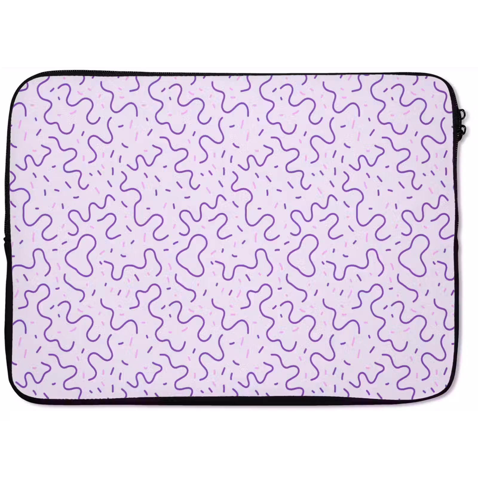 Laptophoes - Paars - Abstract - Memphis - Retro - Spikkels - Patroon — 1
