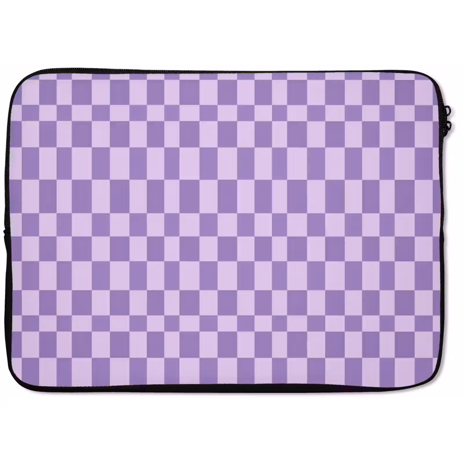 Laptophoes - Paars - Geometrisch - Dambord - Blokken - Patroon — 1