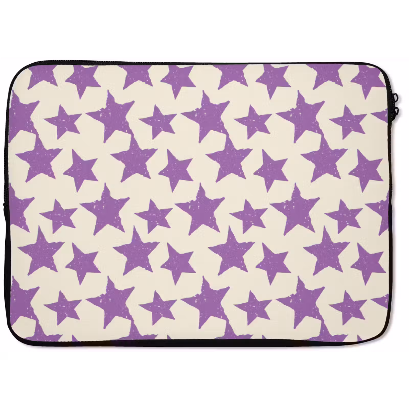 Laptophoes - Paars - Geometrisch - Sterren - Stempel - Patroon — 1