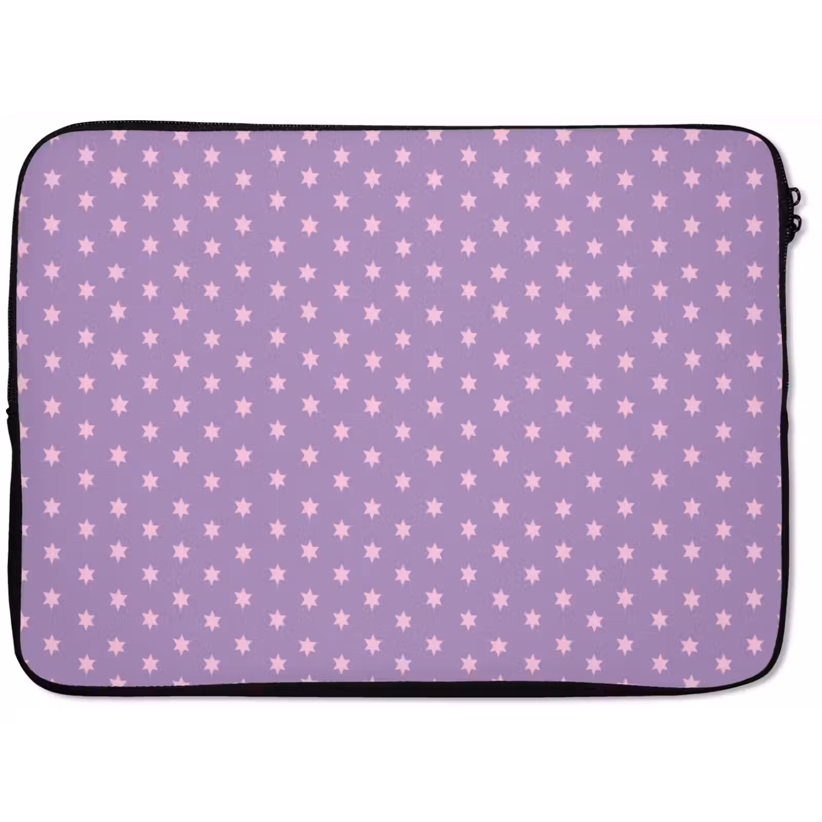 Laptophoes - Paars - Roze - Sterren - Geometrisch - Patroon — 1