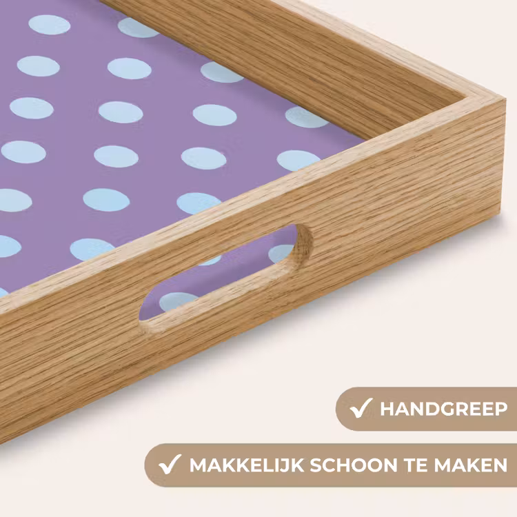 Dienblad - Paars - Blauw - Geometrisch - Stippen - Polka Dot - Patroon — 5