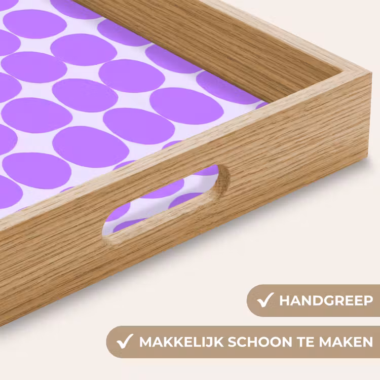Dienblad - Paars - Geometrisch - Stippen - Polka Dot - Patroon — 5