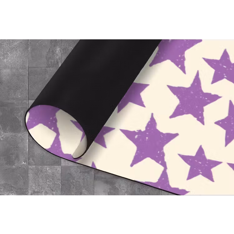Keukenloper - Paars - Geometrisch - Sterren - Stempel - Patroon — 4