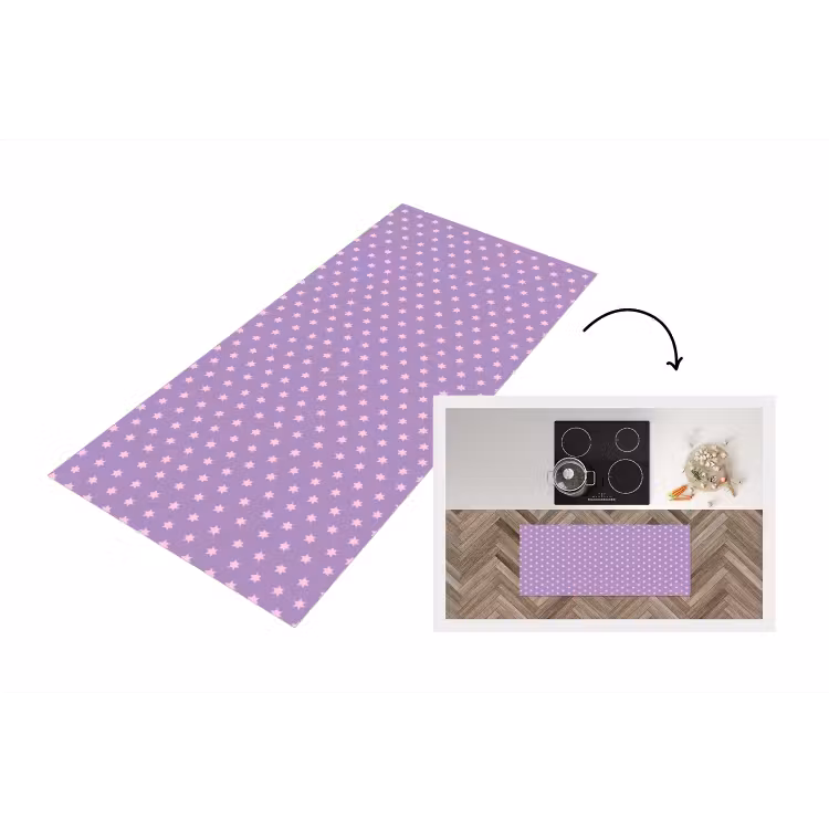 Keukenloper - Paars - Roze - Sterren - Geometrisch - Patroon — 1