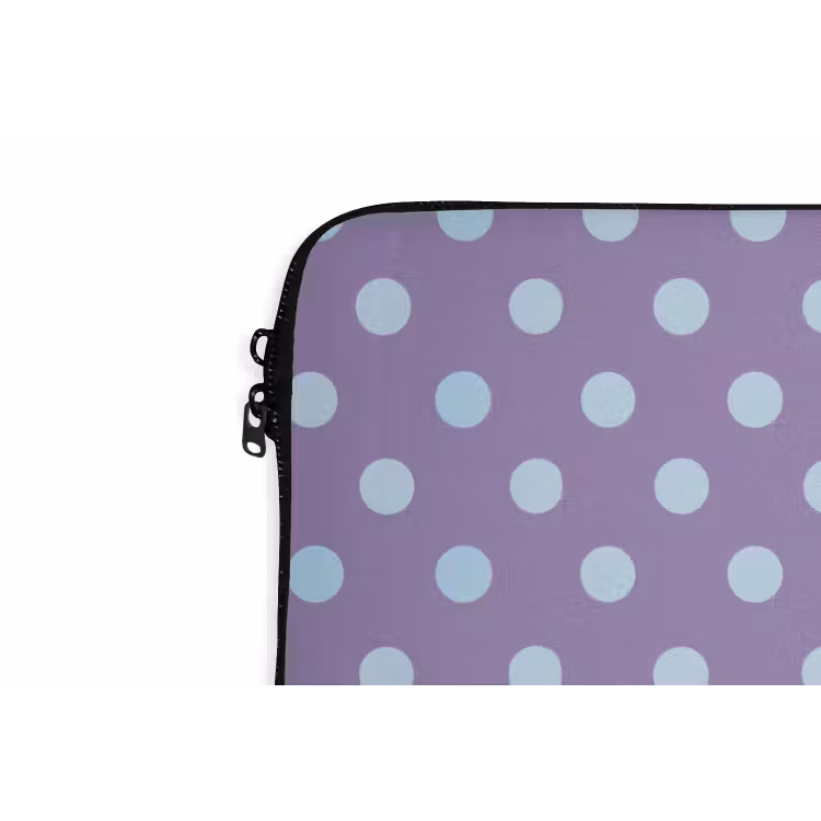 Laptophoes - Paars - Blauw - Geometrisch - Stippen - Polka Dot - Patroon — 5