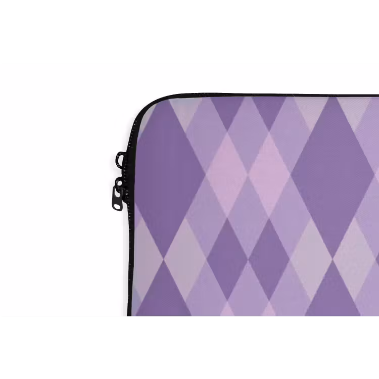 Laptophoes - Paars - Geometrisch - Ruiten - Argyle - Patroon — 5