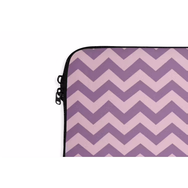 Laptophoes - Paars - Roze - Geometrisch - Chevron - Zigzag - Patroon — 5