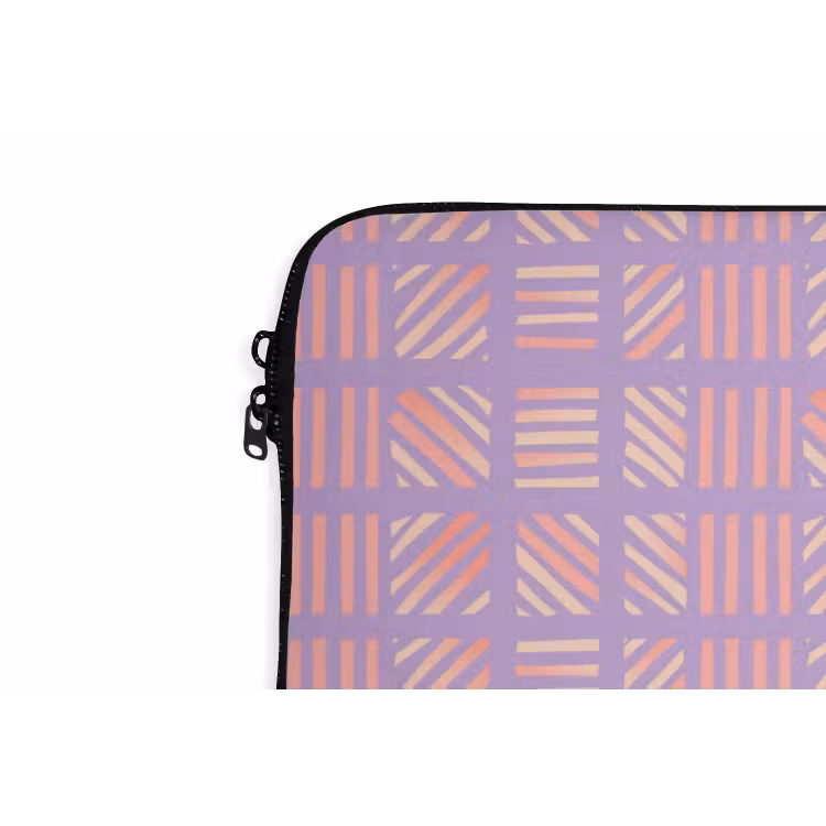 Laptophoes - Paars - Roze - Geometrisch - Strepen - Blokken - Patroon — 5