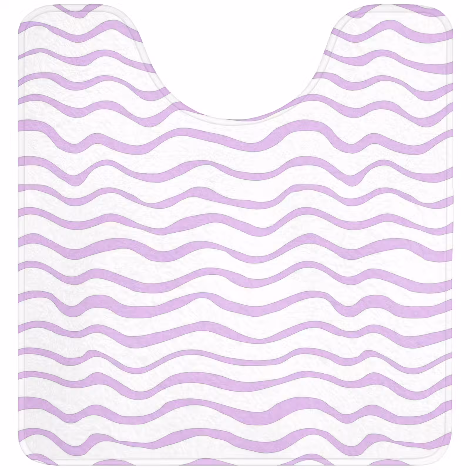 Wc Mat - Lila - Geometrisch - Golfjes - Lijnen - Patroon — 1