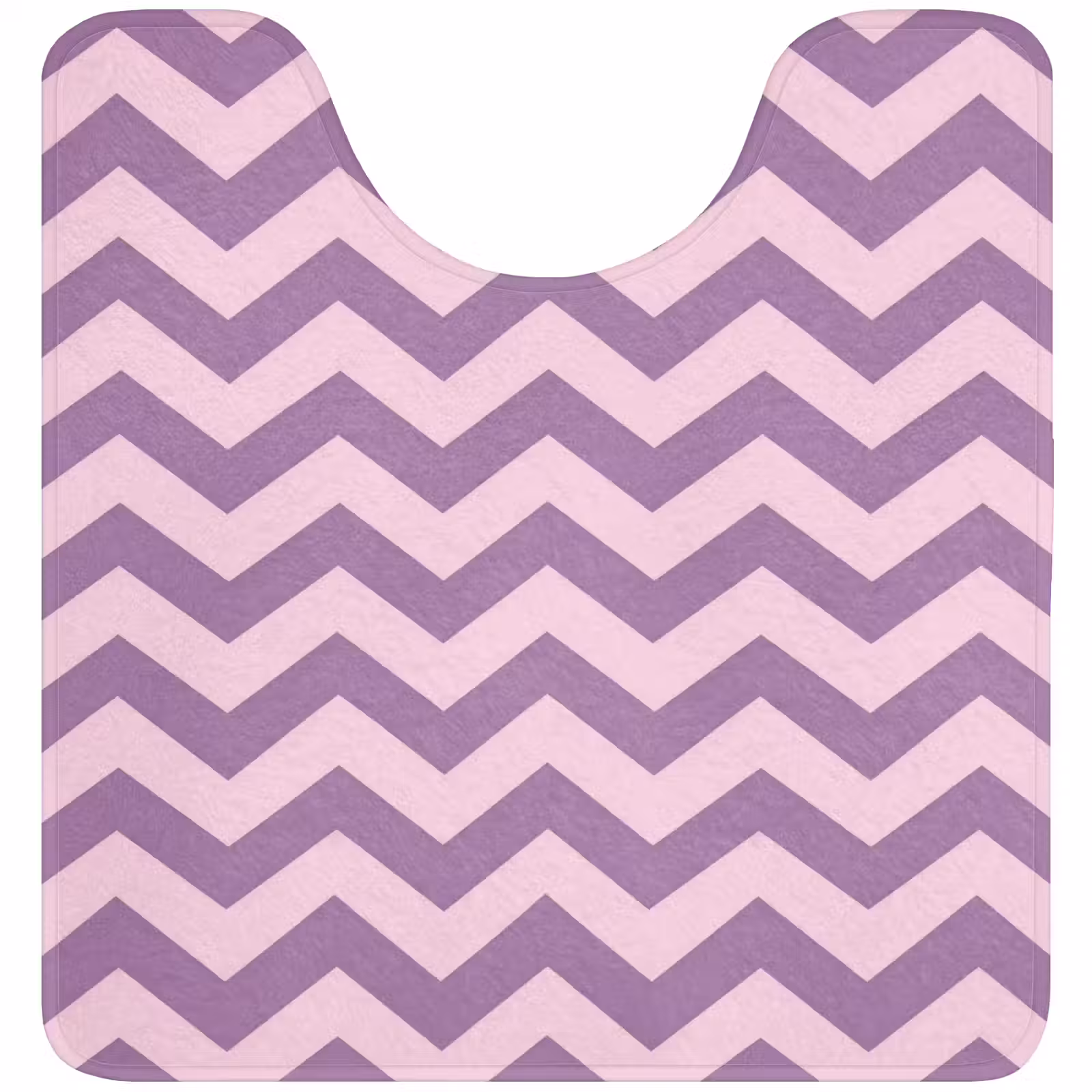 Wc Mat - Paars - Roze - Geometrisch - Chevron - Zigzag - Patroon — 1