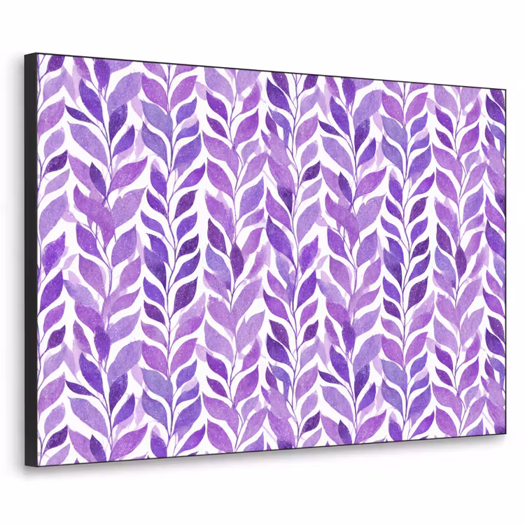 Art Frame - Paars - Botanisch - Bladeren - Aquarel - Takken - Patroon — 1