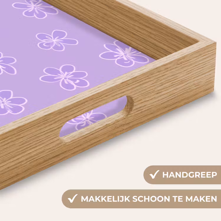 Dienblad - Lila - Botanisch - Bloemen - Handgetekend - Patroon — 5