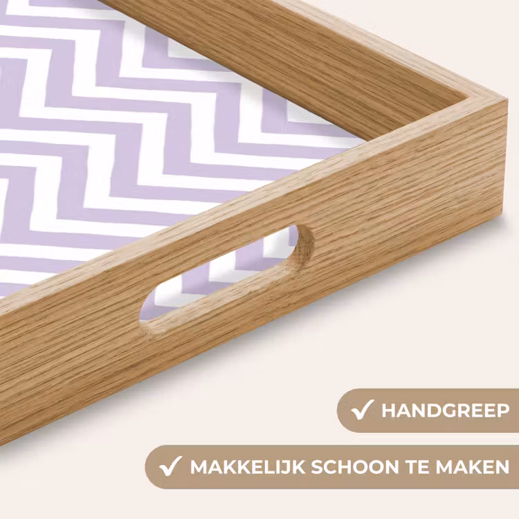 Dienblad - Lila - Geometrisch - Chevron - Zigzag - Patroon — 5