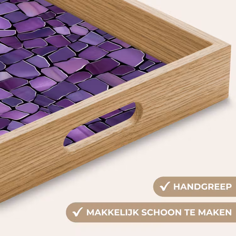 Dienblad - Paars - Mozaïek - Scherven - Steen - Patroon — 5