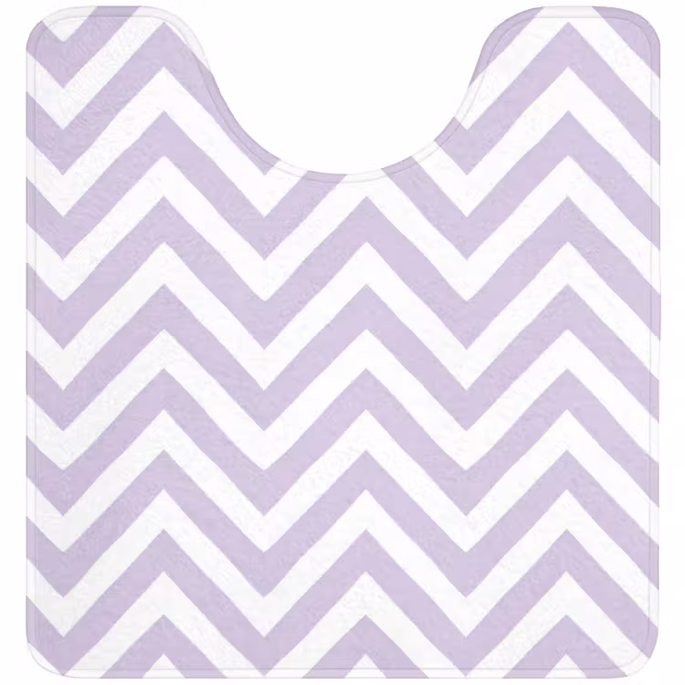 Wc Mat - Lila - Geometrisch - Chevron - Zigzag - Patroon — 1