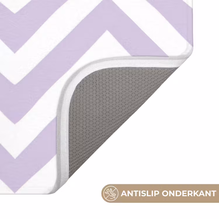 Wc Mat - Lila - Geometrisch - Chevron - Zigzag - Patroon — 4