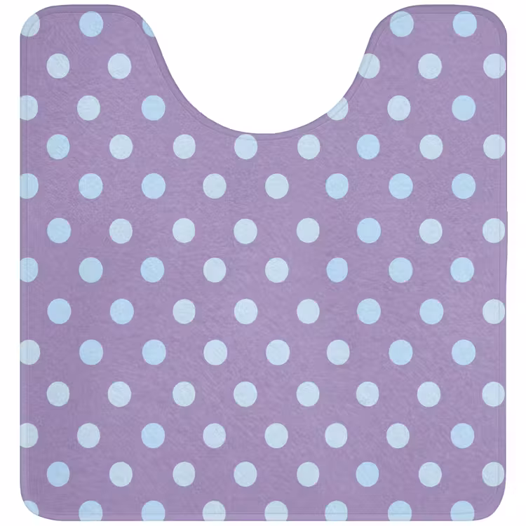 Wc Mat - Paars - Blauw - Geometrisch - Stippen - Polka Dot - Patroon — 1