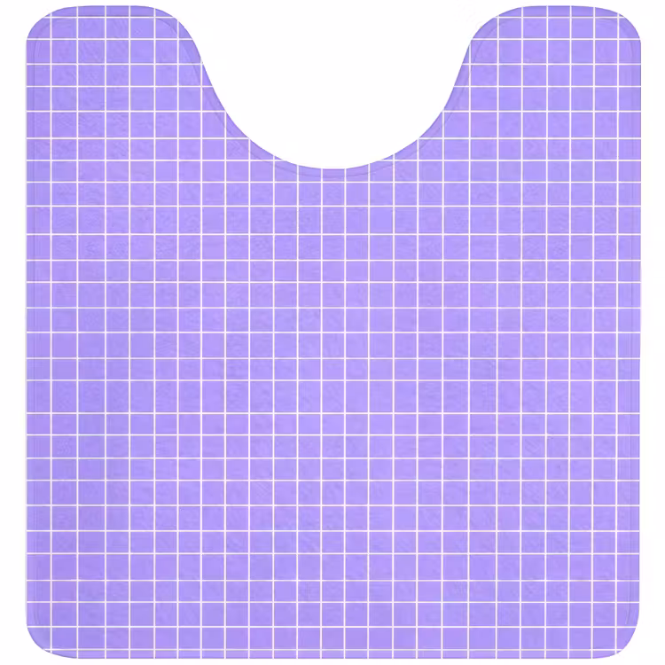 Wc Mat - Paars - Geometrisch - Raster - Minimalistisch - Patroon — 1