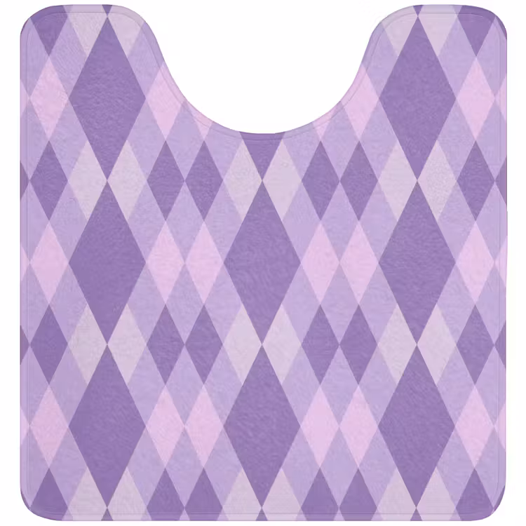 Wc Mat - Paars - Geometrisch - Ruiten - Argyle - Patroon — 1