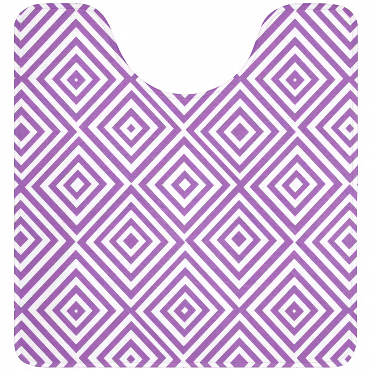 Wc Mat - Paars - Geometrisch - Ruiten - Concentrisch - Patroon — 1