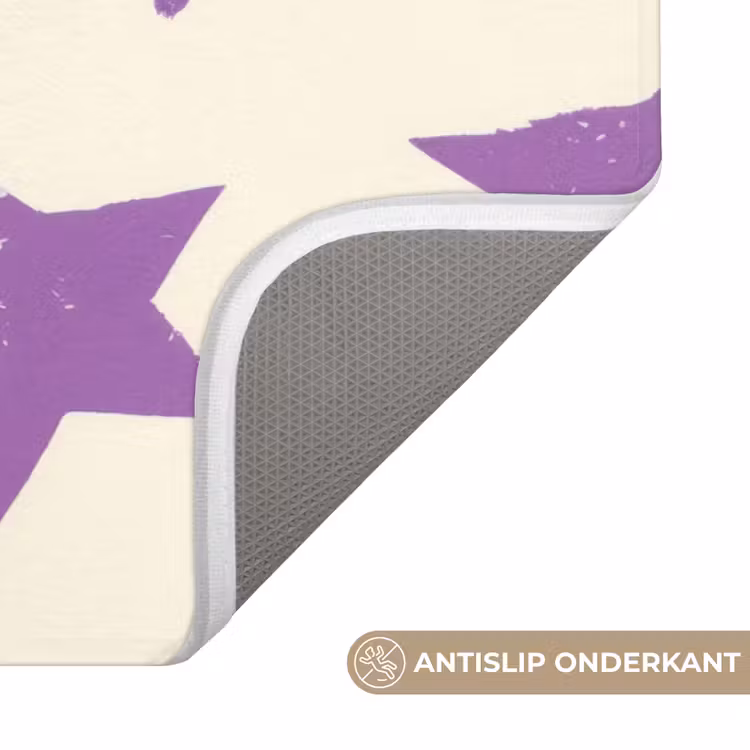 Wc Mat - Paars - Geometrisch - Sterren - Stempel - Patroon — 4