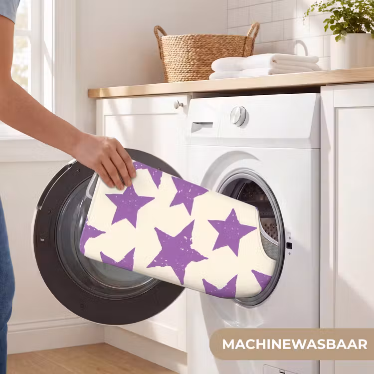 Wc Mat - Paars - Geometrisch - Sterren - Stempel - Patroon — 6