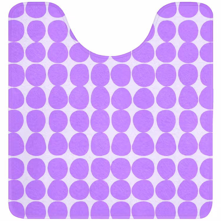 Wc Mat - Paars - Geometrisch - Stippen - Polka Dot - Patroon — 1