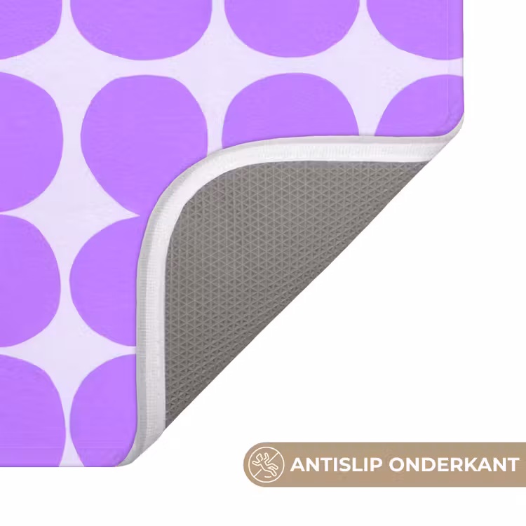 Wc Mat - Paars - Geometrisch - Stippen - Polka Dot - Patroon — 4