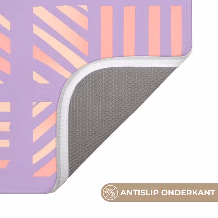 Wc Mat - Paars - Roze - Geometrisch - Strepen - Blokken - Patroon — 4