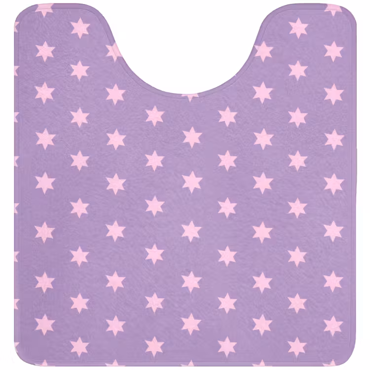 Wc Mat - Paars - Roze - Sterren - Geometrisch - Patroon — 1