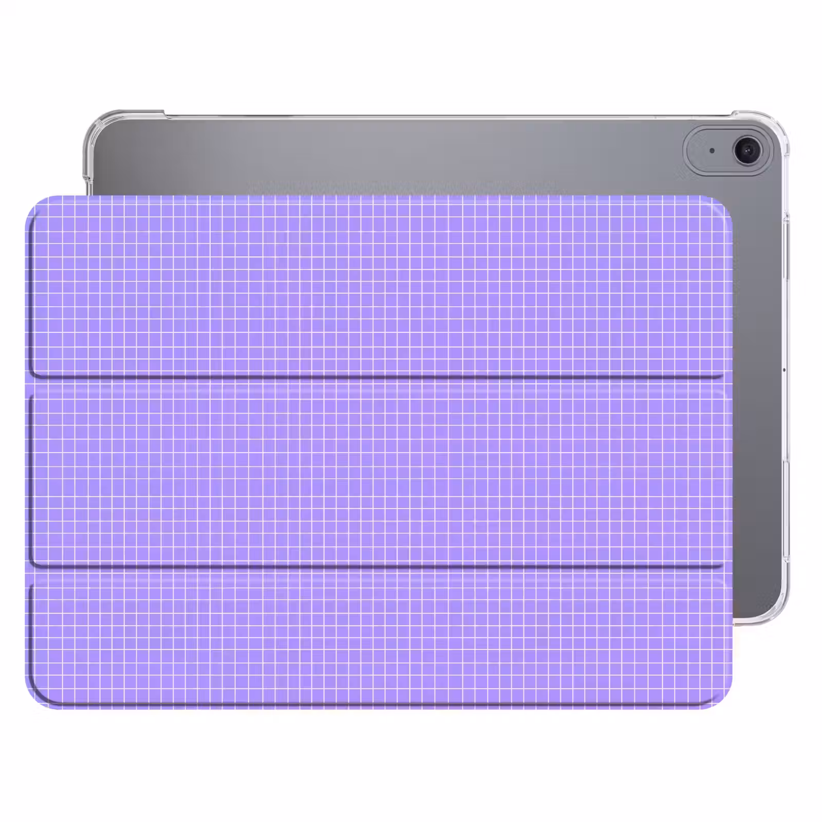 iPad hoes - Paars - Geometrisch - Raster - Minimalistisch - Patroon — 1