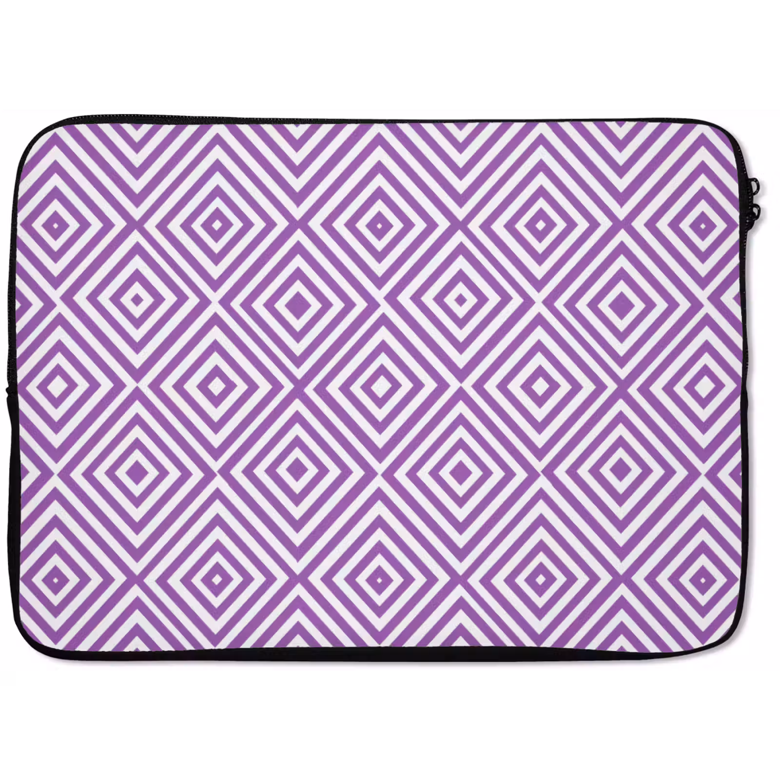 Laptophoes - Paars - Geometrisch - Ruiten - Concentrisch - Patroon — 1