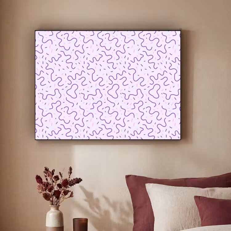 Art Frame - Paars - Abstract - Memphis - Retro - Spikkels - Patroon — 3
