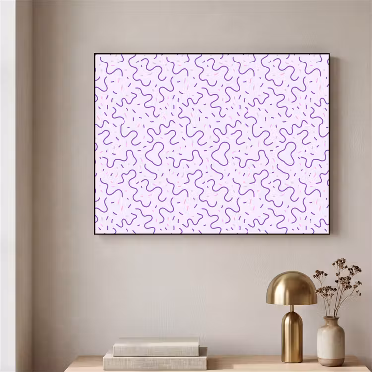 Art Frame - Paars - Abstract - Memphis - Retro - Spikkels - Patroon — 5