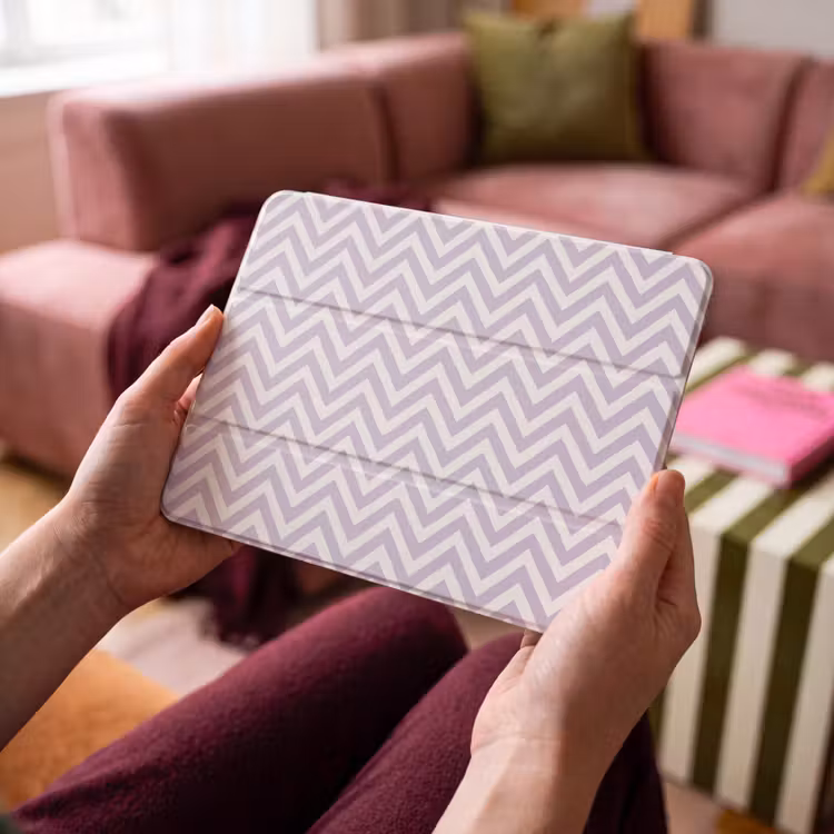 iPad hoes - Lila - Geometrisch - Chevron - Zigzag - Patroon — 4