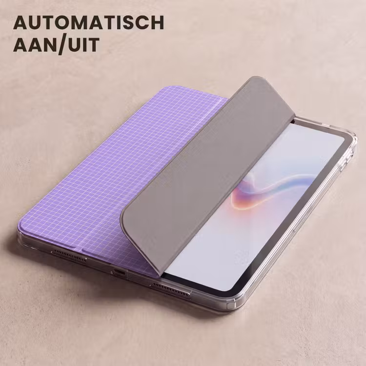 iPad hoes - Paars - Geometrisch - Raster - Minimalistisch - Patroon — 5