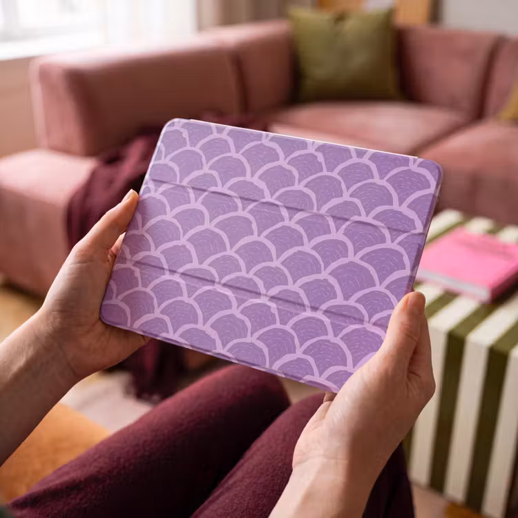 iPad hoes - Paars - Schubber - Schelpen - Handgetekend - Patroon — 4