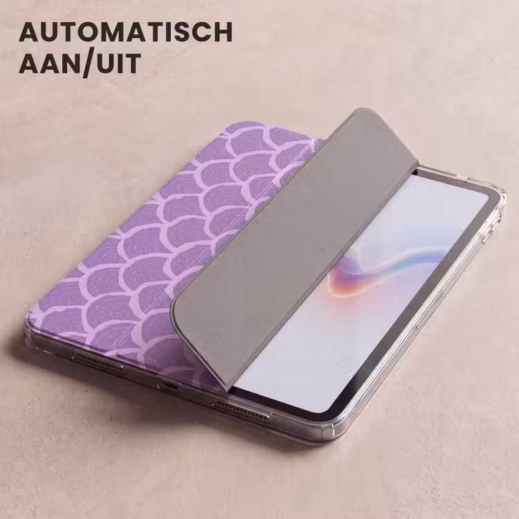 iPad hoes - Paars - Schubber - Schelpen - Handgetekend - Patroon — 5