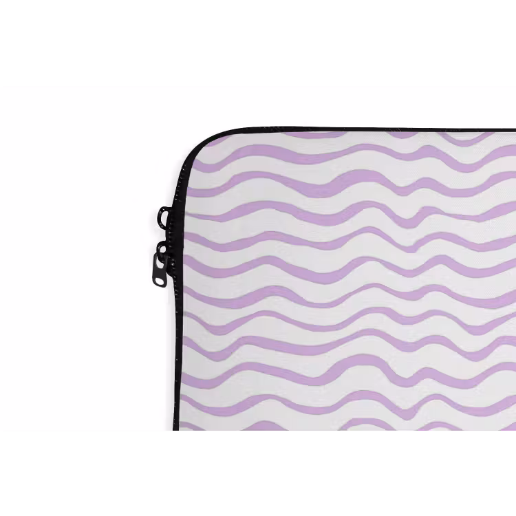Laptophoes - Lila - Geometrisch - Golfjes - Lijnen - Patroon — 5