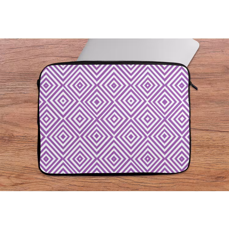 Laptophoes - Paars - Geometrisch - Ruiten - Concentrisch - Patroon — 2