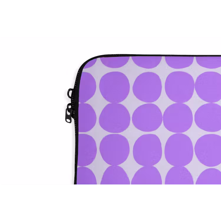 Laptophoes - Paars - Geometrisch - Stippen - Polka Dot - Patroon — 5
