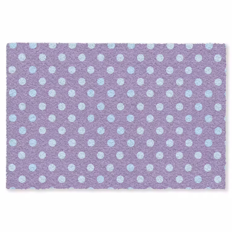 Vloerkleed - Paars - Blauw - Geometrisch - Stippen - Polka Dot - Patroon — 1