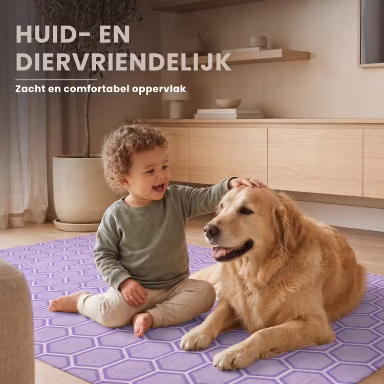 Vloerkleed - Paars - Geometrisch - Honeycomb - Bijenraat - Patroon — 6
