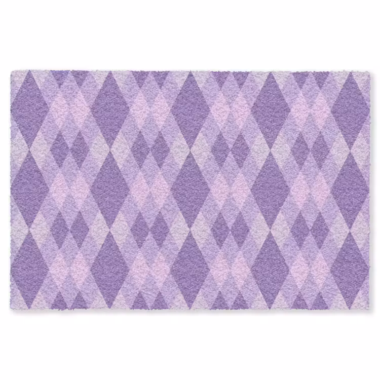 Vloerkleed - Paars - Geometrisch - Ruiten - Argyle - Patroon — 1