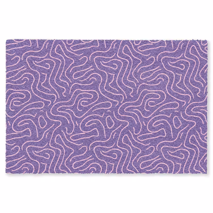 Vloerkleed - Paars - Roze - Abstract - Lijnen - Doolhof - Patroon — 1