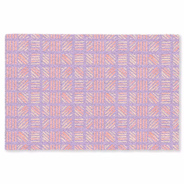 Vloerkleed - Paars - Roze - Geometrisch - Strepen - Blokken - Patroon — 1