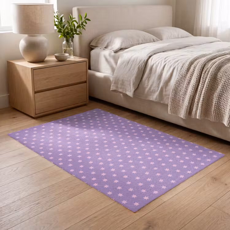 Vloerkleed - Paars - Roze - Sterren - Geometrisch - Patroon — 5