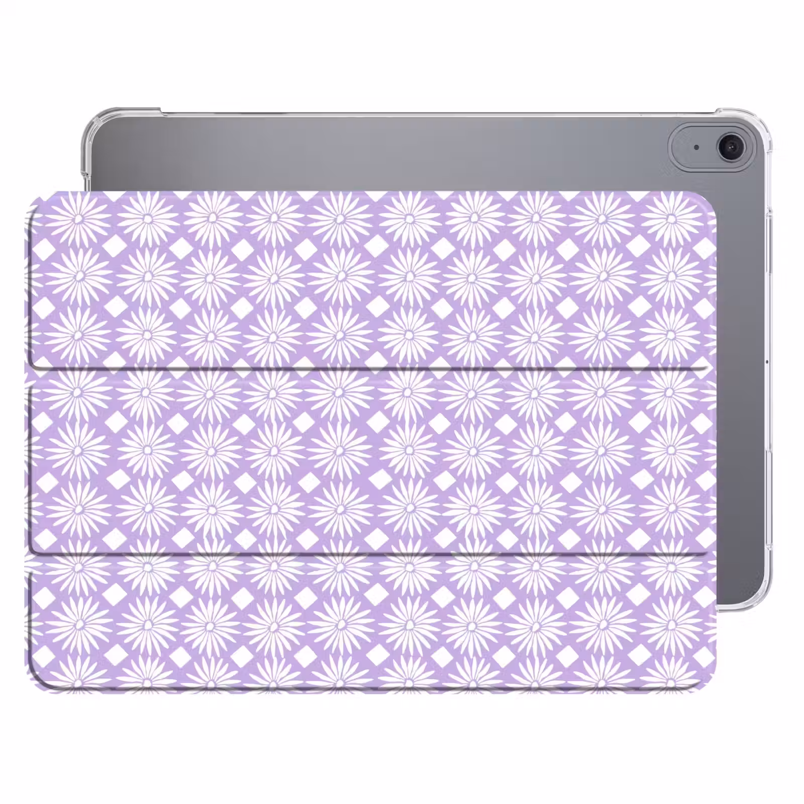 iPad hoes - Lila - Botanisch - Bloemen - Margrieten - Patroon — 1